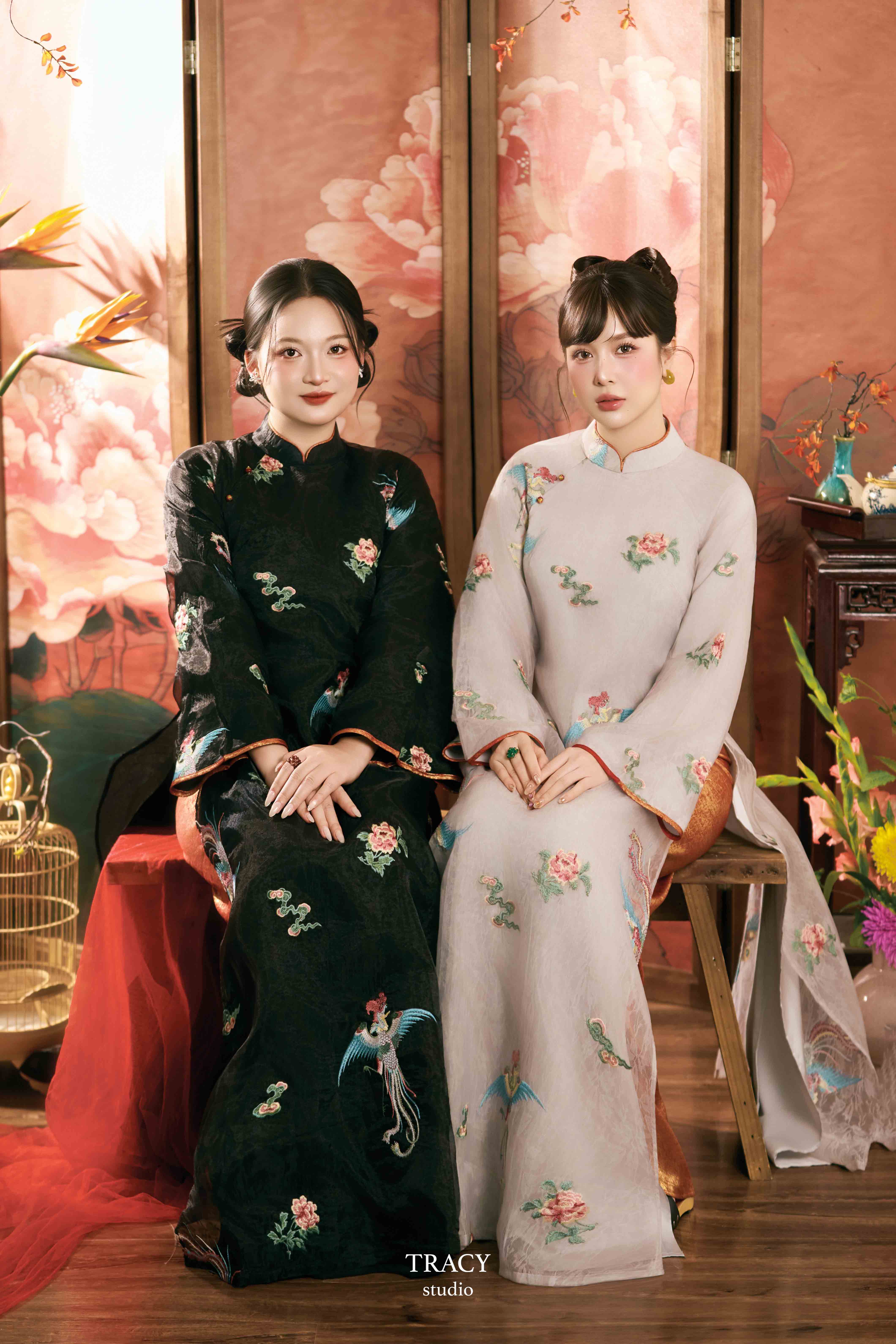 tracy studio chụp concept tết áo dài đôi